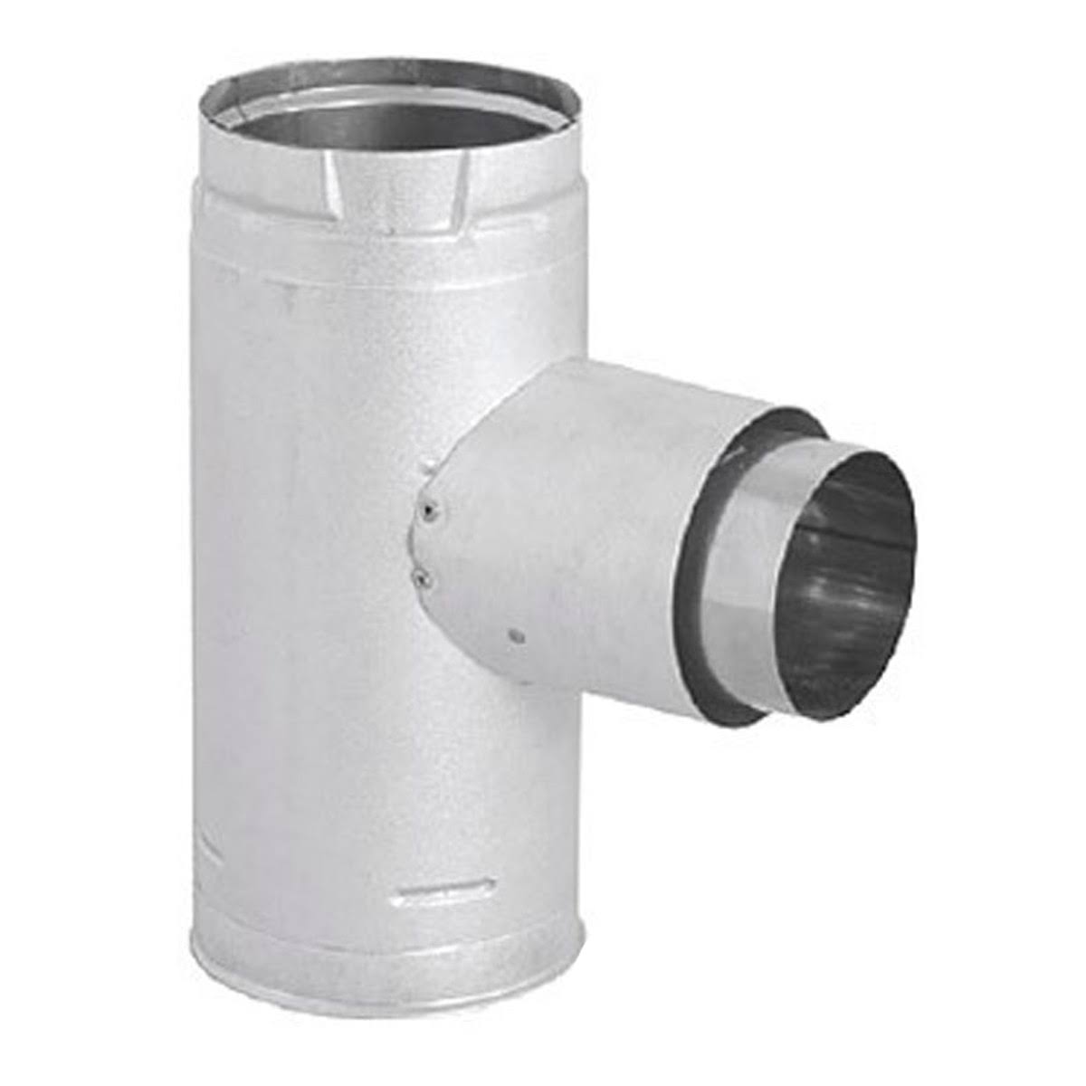 3 PelletVent Pro Increaser Adapter Tee with Clean-Out Tee Cap S418