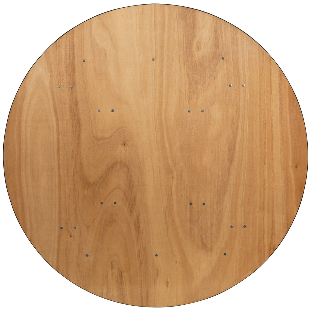 60-Inch Round Wood Folding Banquet Table H39875