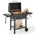 Outdoor Charcoal Grill with 2 Foldable Side Table S130