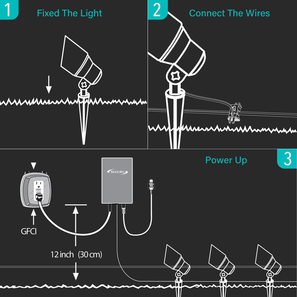 Low Voltage LED Outdoor Landscape Floodlight 8 Pack K56649