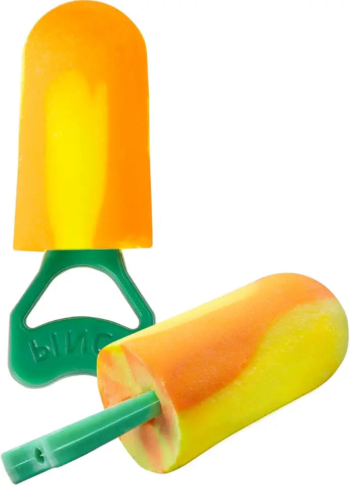 Bio-Based Foam Ear Plugs 100-Pair NRR 32 Orange/Yellow Tapered Push-in R19018