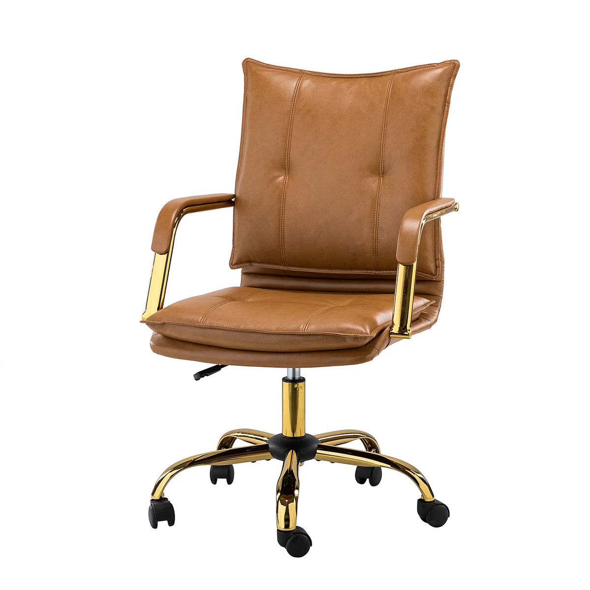 Vegan Leather Tufted Mid Back Task Chair X607295