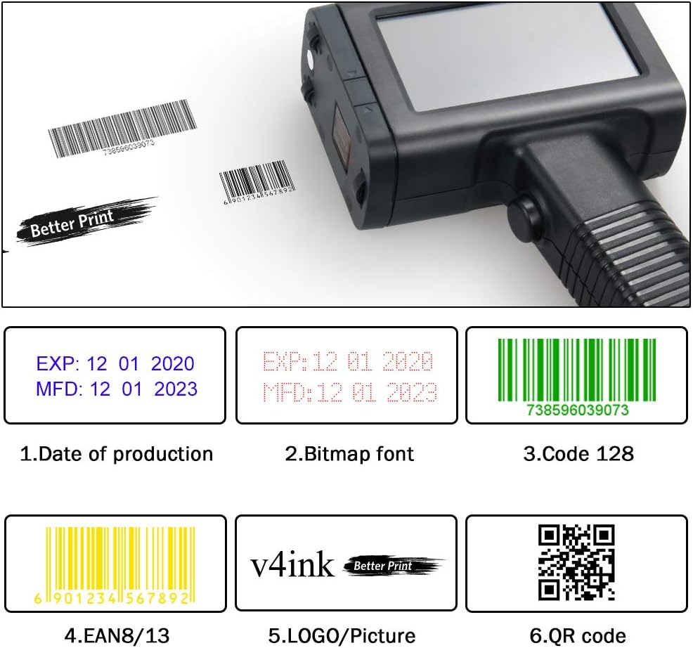 Handheld Printer Portable Labeler with 4.3 Inch HD LED Touch Screen E315