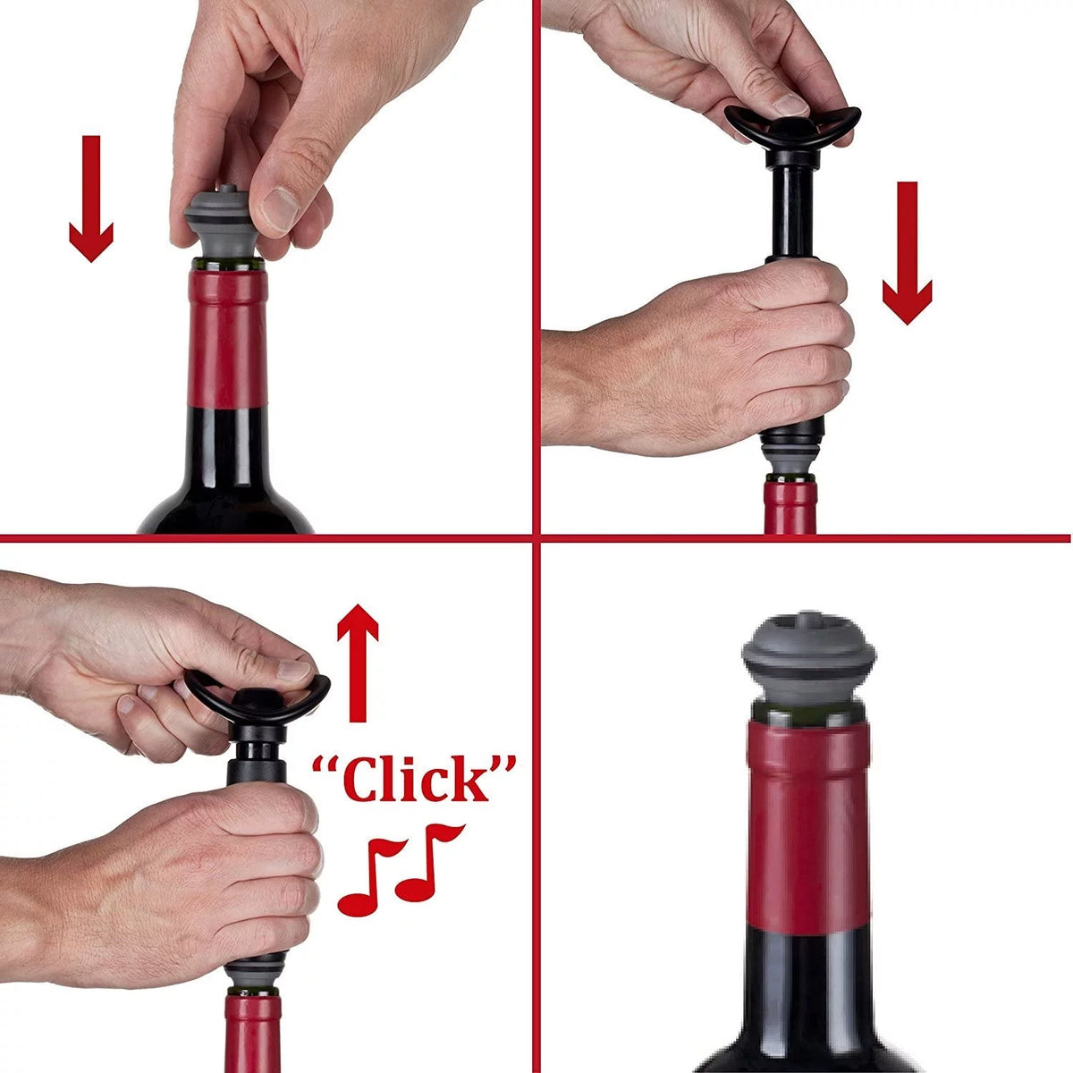 Wine Pump with 6 Vacuum Bottle Stoppers S717