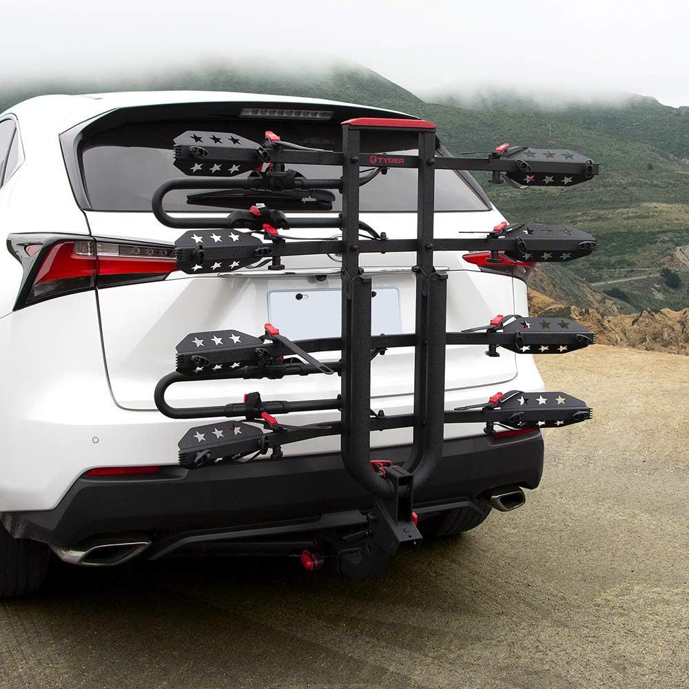 4-Bike Hitch Mounted Bicycle Carrier Rack Q3300