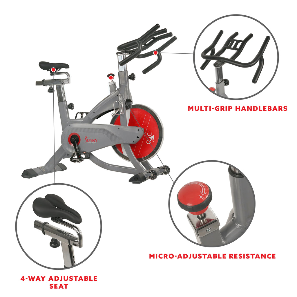 Indoor Cycling Exercise Bike with 44 lb Flywheel U42255