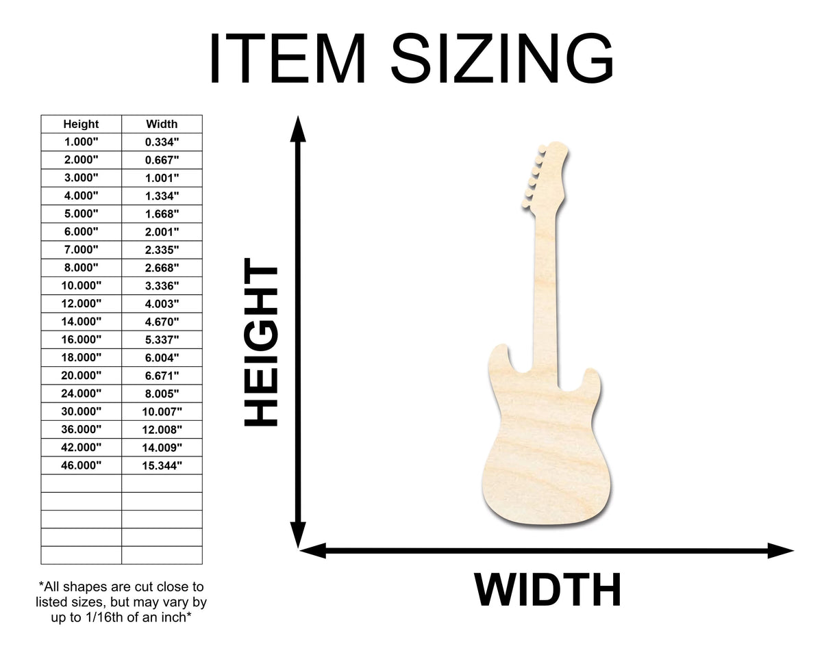 Unfinished Wood Electric Guitar Shape H6409