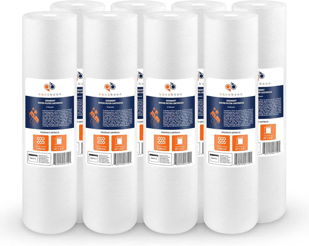 5 Micron 20 Sediment Water Filter Replacement Cartridge 8 Pack Q29135