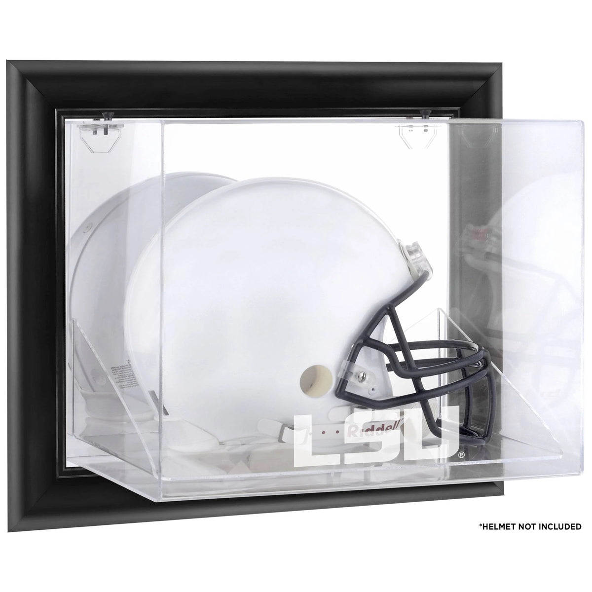 Black Framed Wall Mounted Helmet Display Case S340579