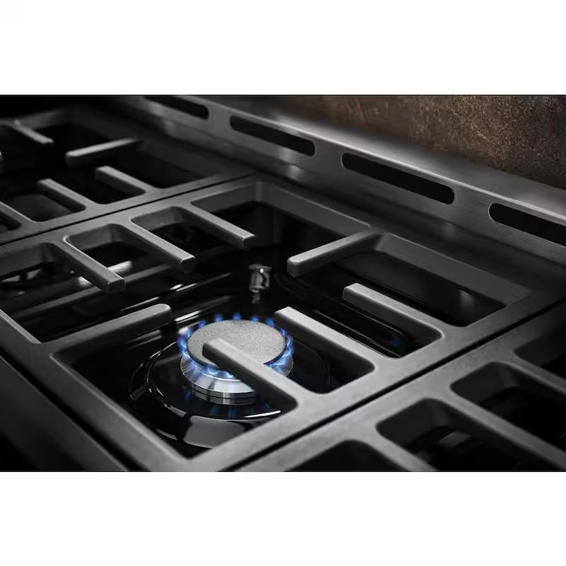 6.3 cu. ft. Smart Double Oven Gas Range with Griddle in Misty Blue I509