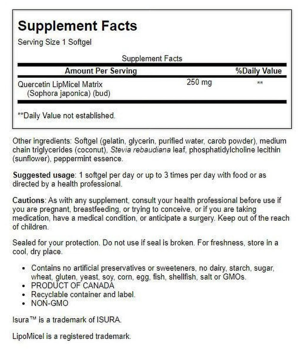 Quercetin 250 mg 60 Softgels E614275