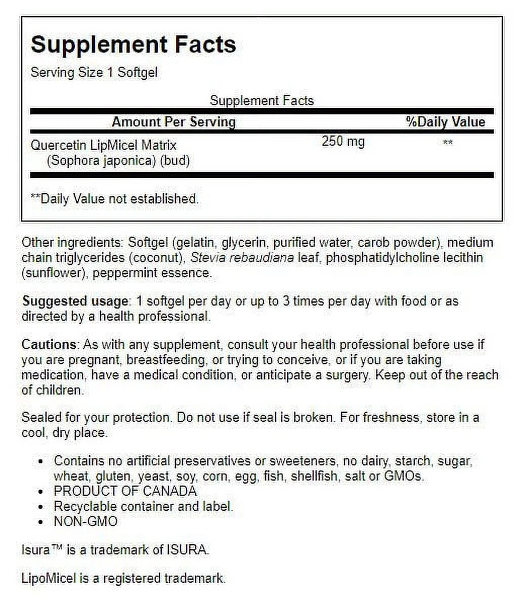 Quercetin 250 mg 60 Softgels E614275
