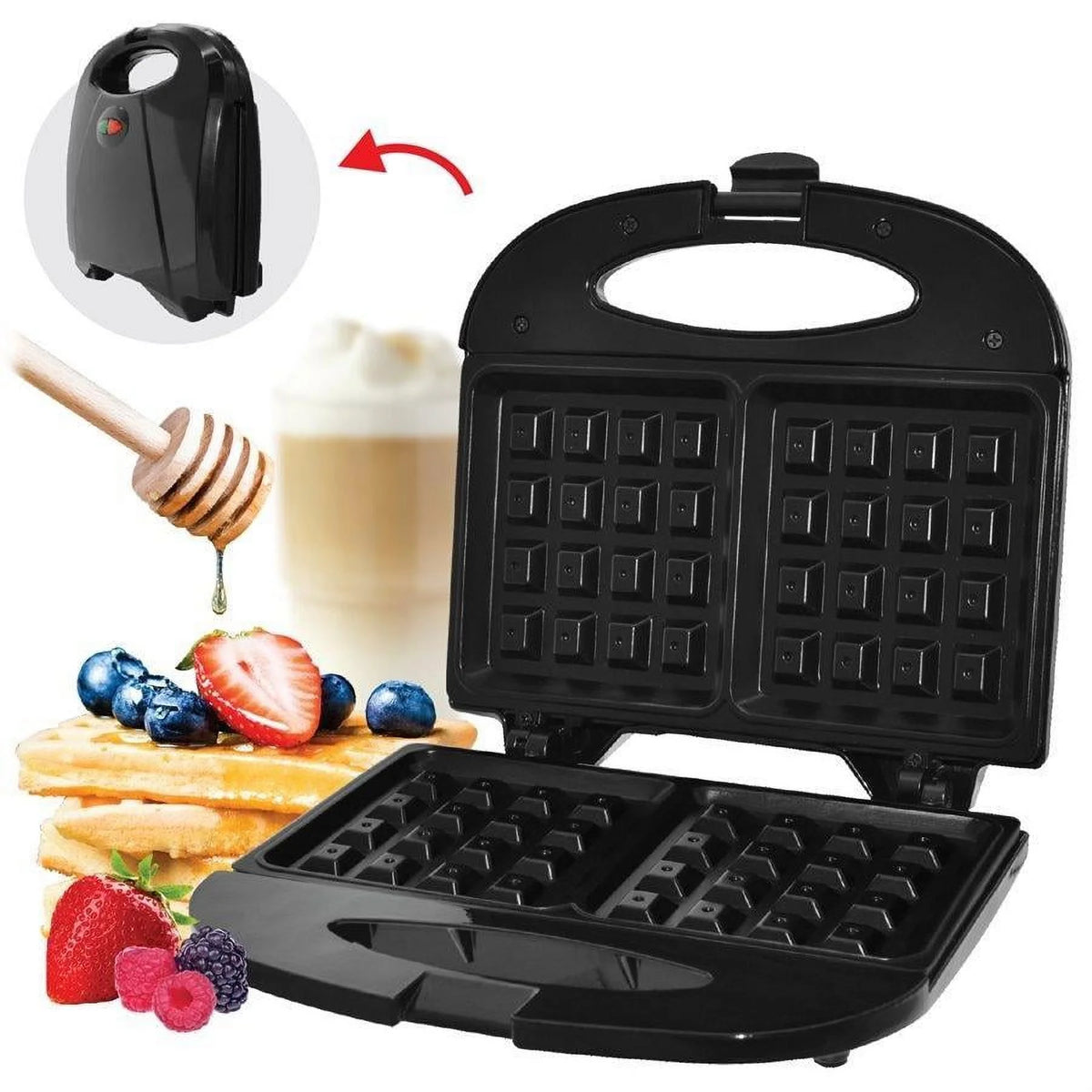 2 Slice Non-Stick Waffle Maker S26798