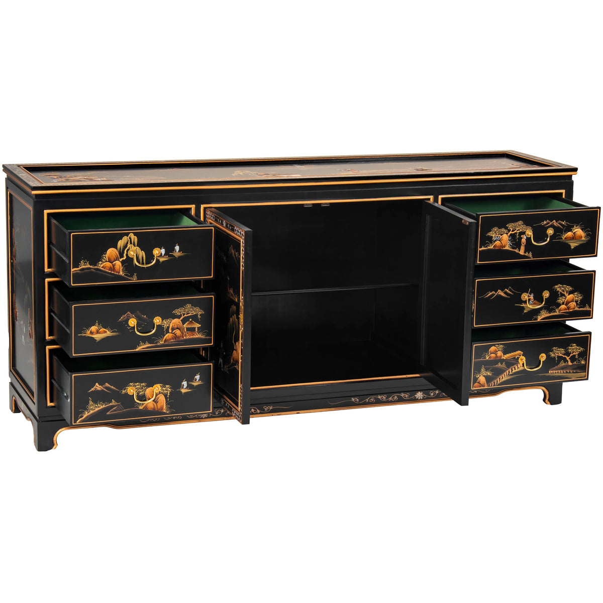 Black Lacquer Dresser M33151
