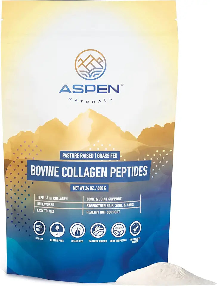 Bovine Collagen Peptides Powder 24 Oz Type I & III Grass Fed Unflavoured U58675