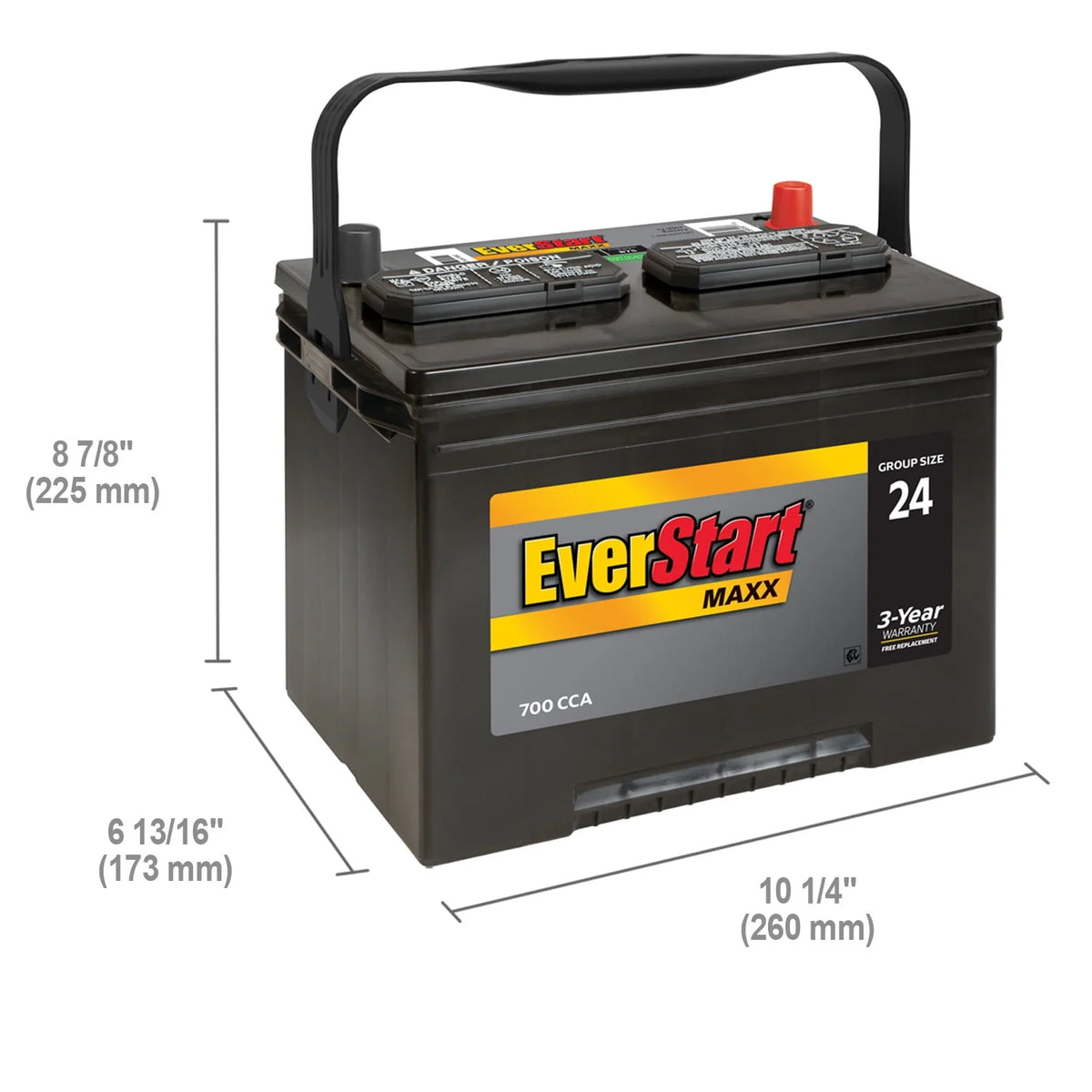 Lead Acid Automotive Battery Group Size 24 12 Volt 700 CCA V476355