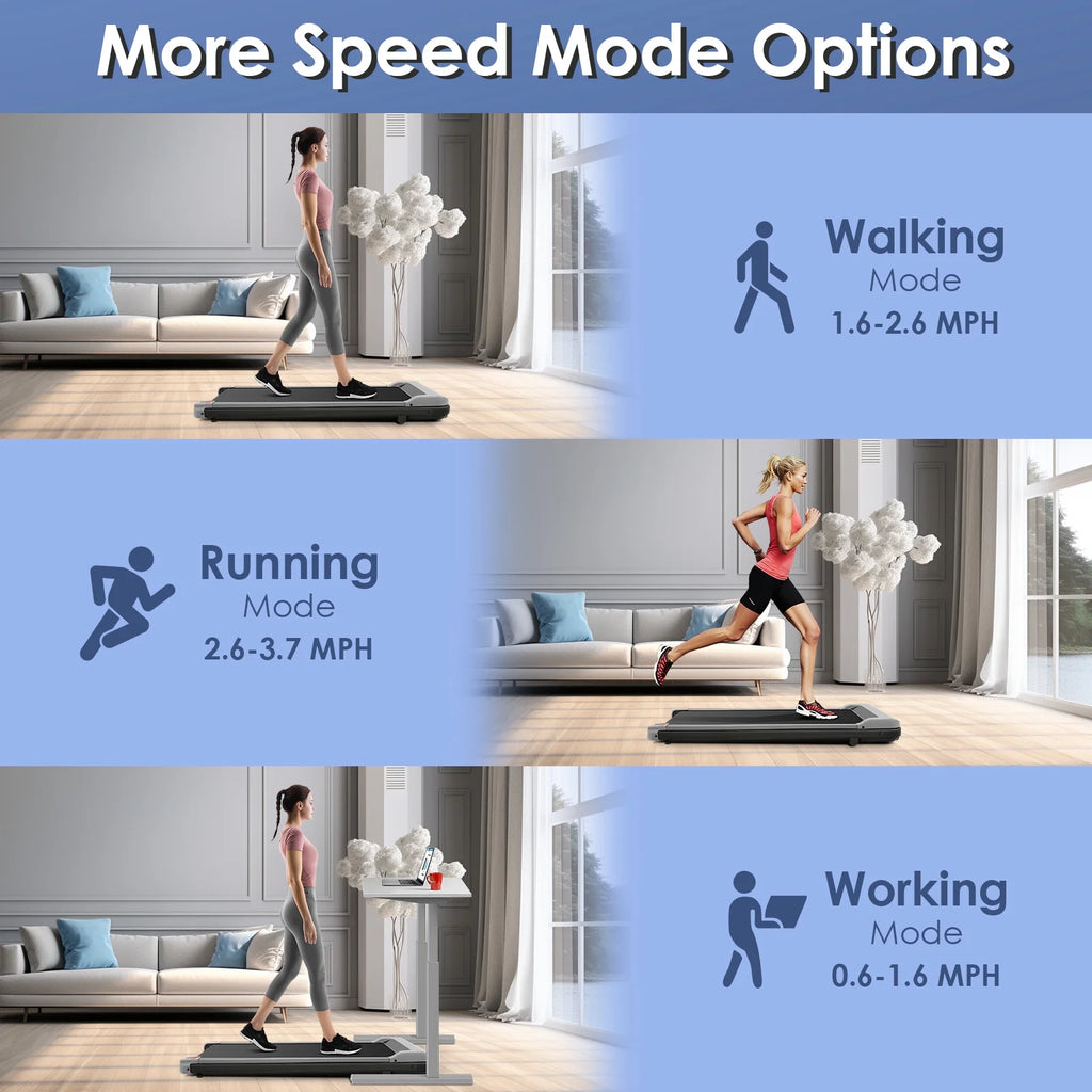 2.5HP Under Desk Treadmill with LED Display Wireless Remote Control L327