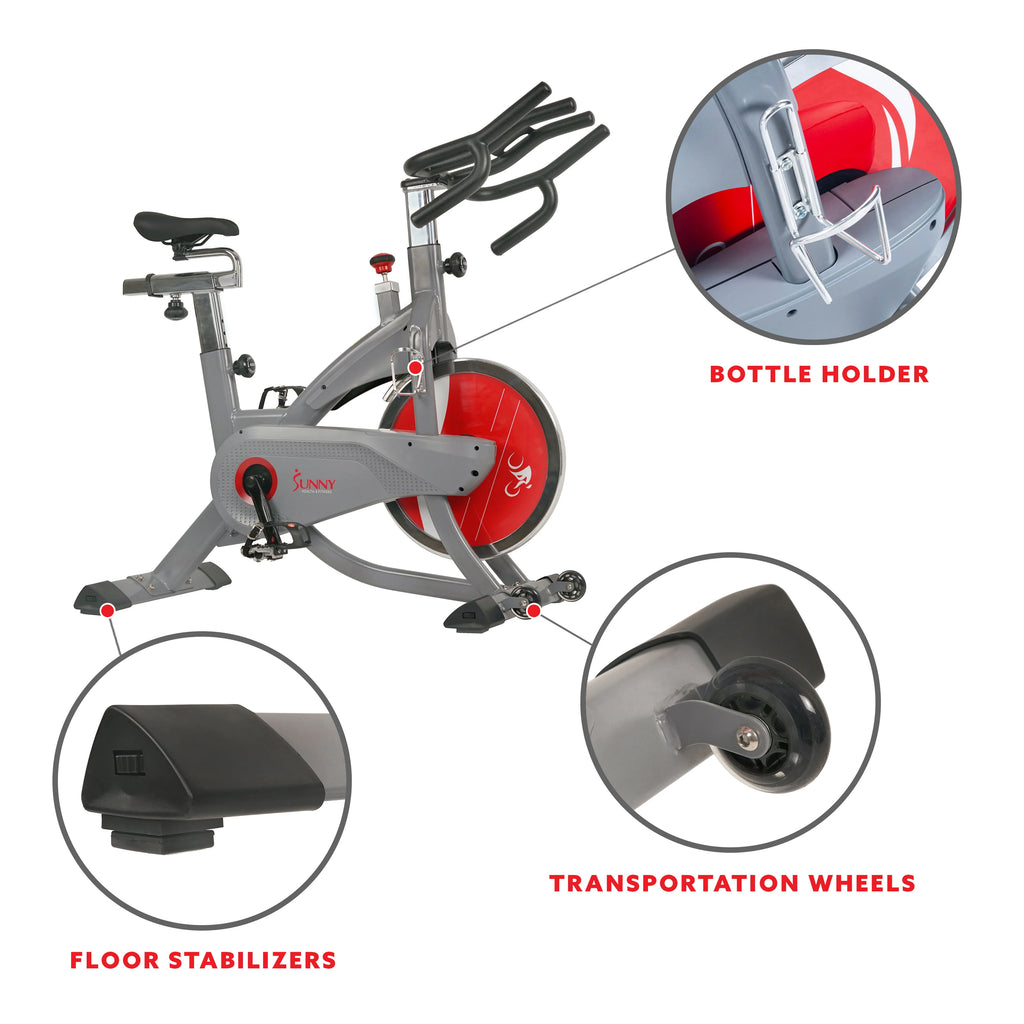 Indoor Cycling Exercise Bike with 44 lb Flywheel U42255