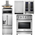 30 Electric Range, Range Hood, Microwave, Refrigerator, Dishwasher, Wine Cooler L200