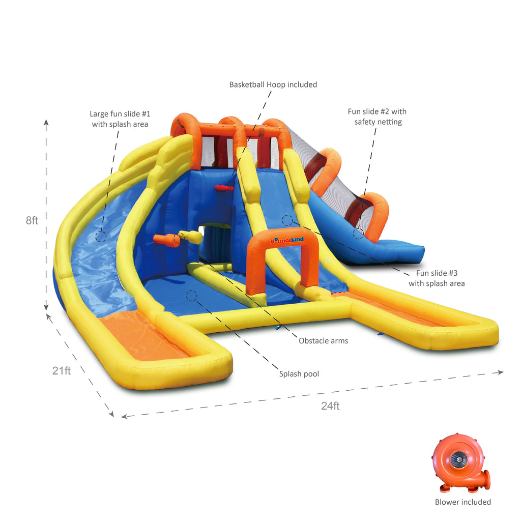 Triple Water Slides and Pool Water Park N295719