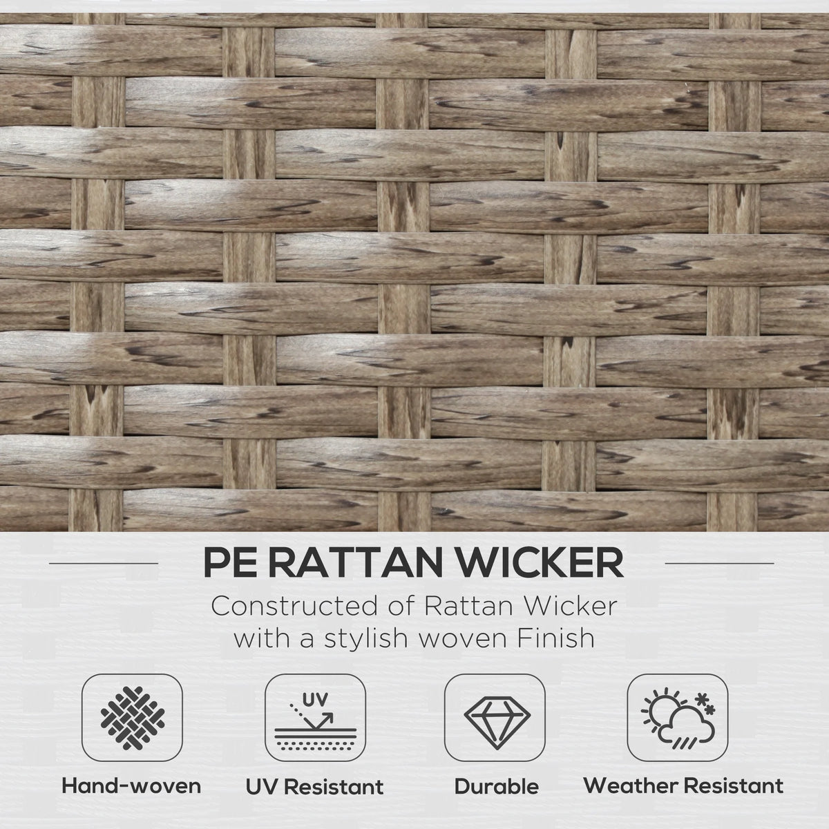 6-Piece Outdoor Patio Rattan Wicker Furniture Set with Cushion Z2746