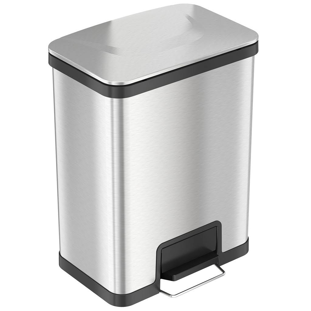 13 Gallon Stainless Steel Step Trash Can T781215
