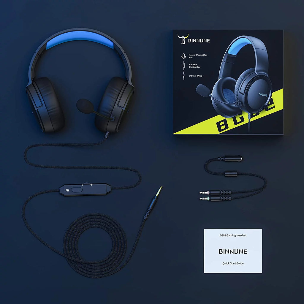 Blue Wired Headset with Mic F61704