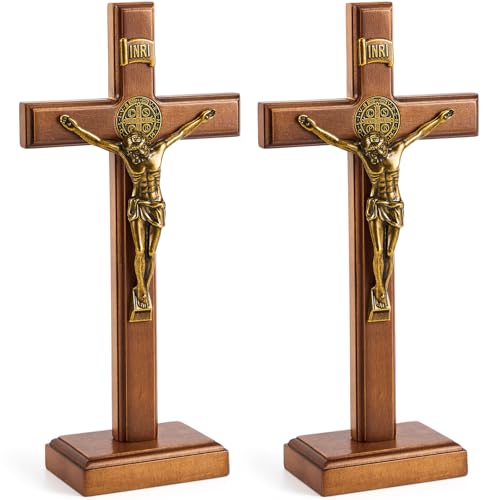 10 Inch Wood Cross Wall and Table Decor O6690