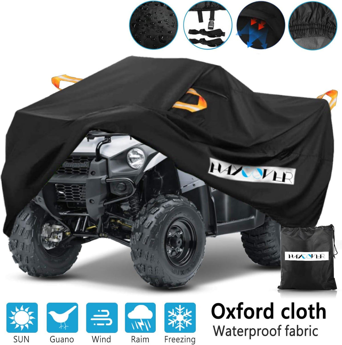 Waterproof ATV Cover with Air Vents and Buckle Straps, Pack of 2 G382870
