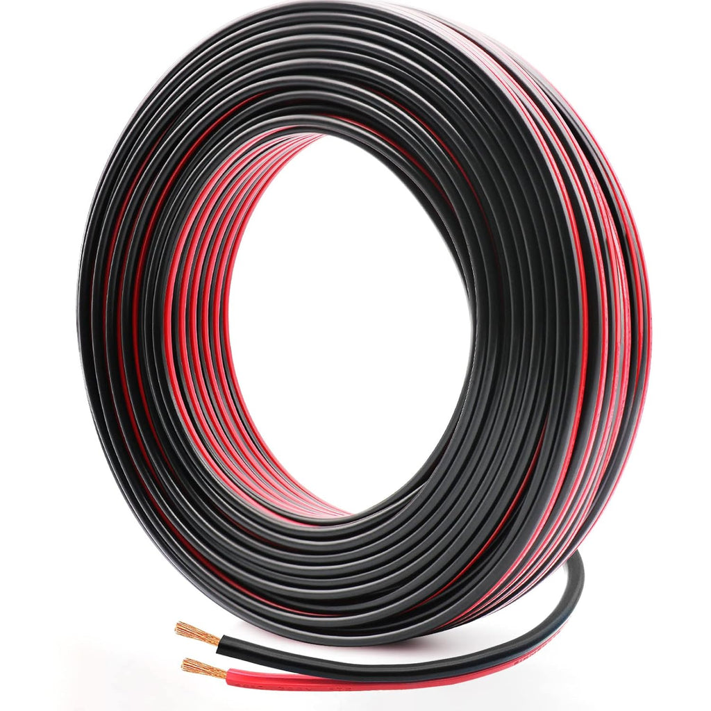 Red Black 100 Feet Pack of 2 Low Voltage Landscape Lighting Cable Z101982