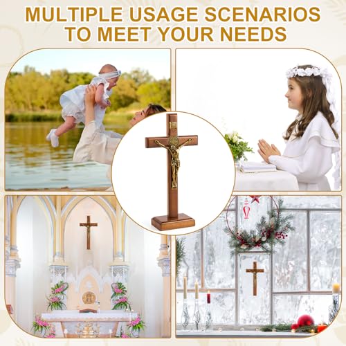 10 Inch Wood Cross Wall and Table Decor O6690