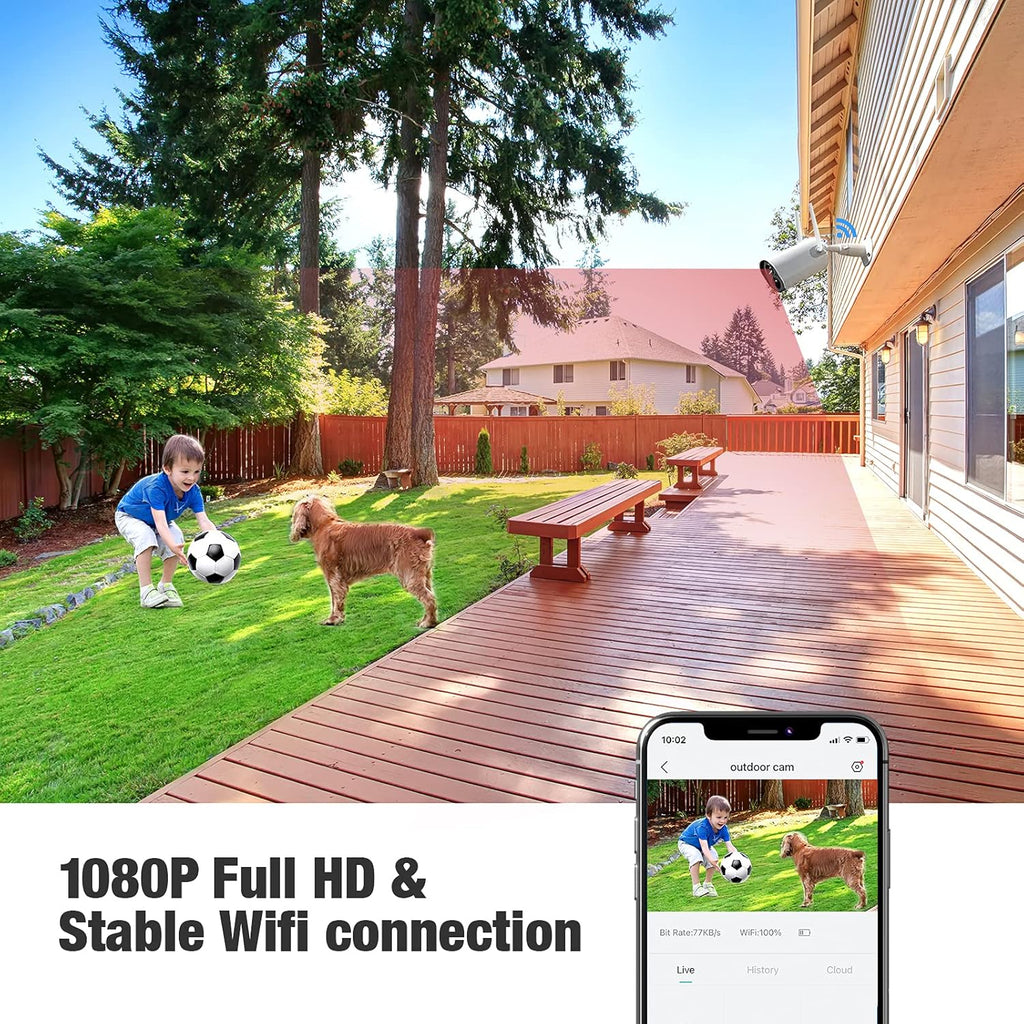 1080P Battery Powered WiFi Outdoor Security Cameras M791979