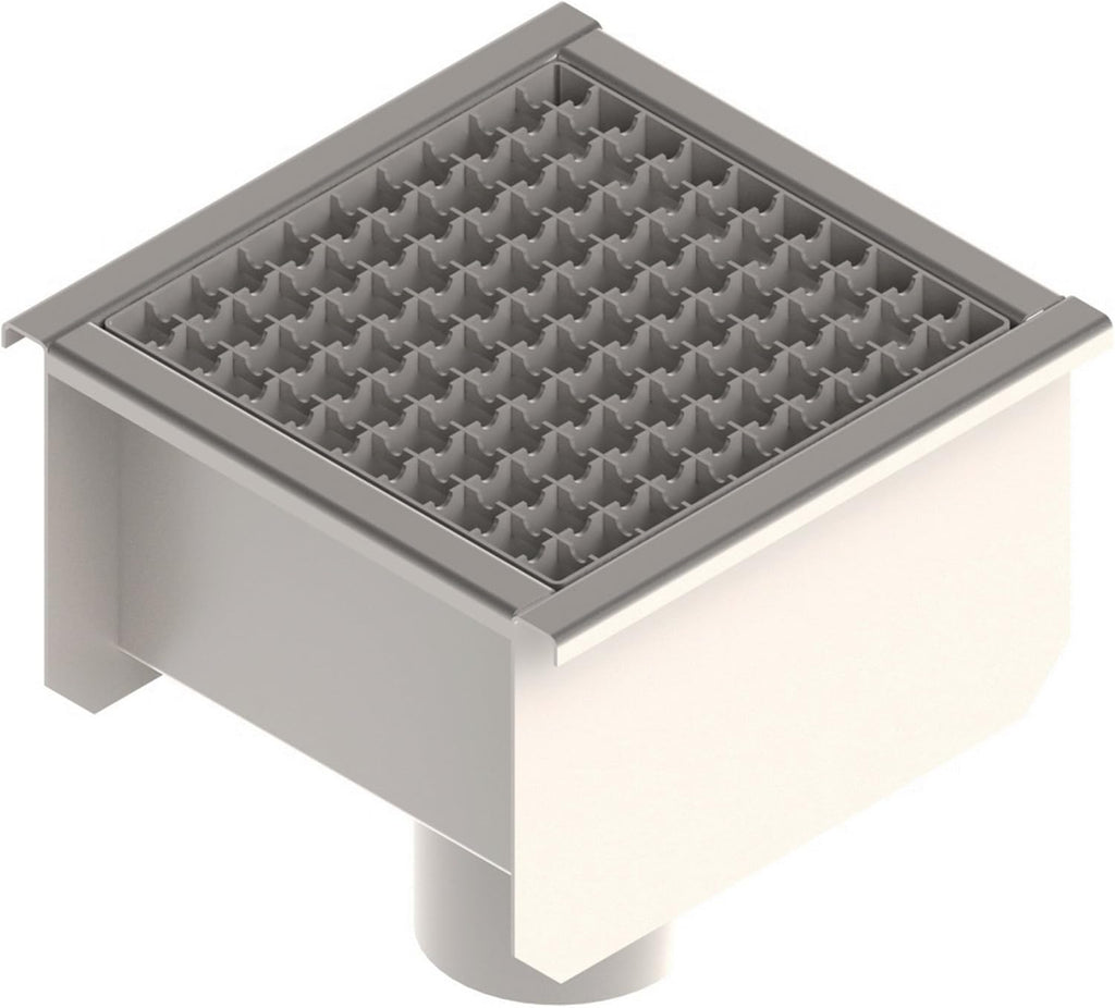 12x12 Stainless Steel Floor Drain with Anti Slip Grate I1567