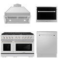 48 Gas Range, Range Hood Insert, Microwave Oven and Dishwasher M345
