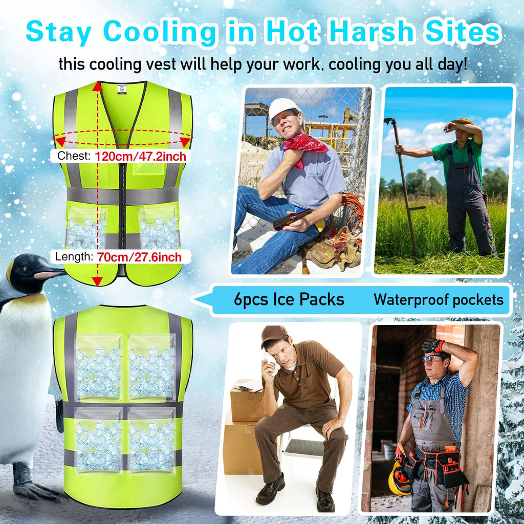 Reflective Vest with 6pcs Ice Packs T12869