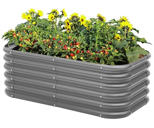 2-Pack 2x1ft Galvanized Raised Garden Bed Q62433