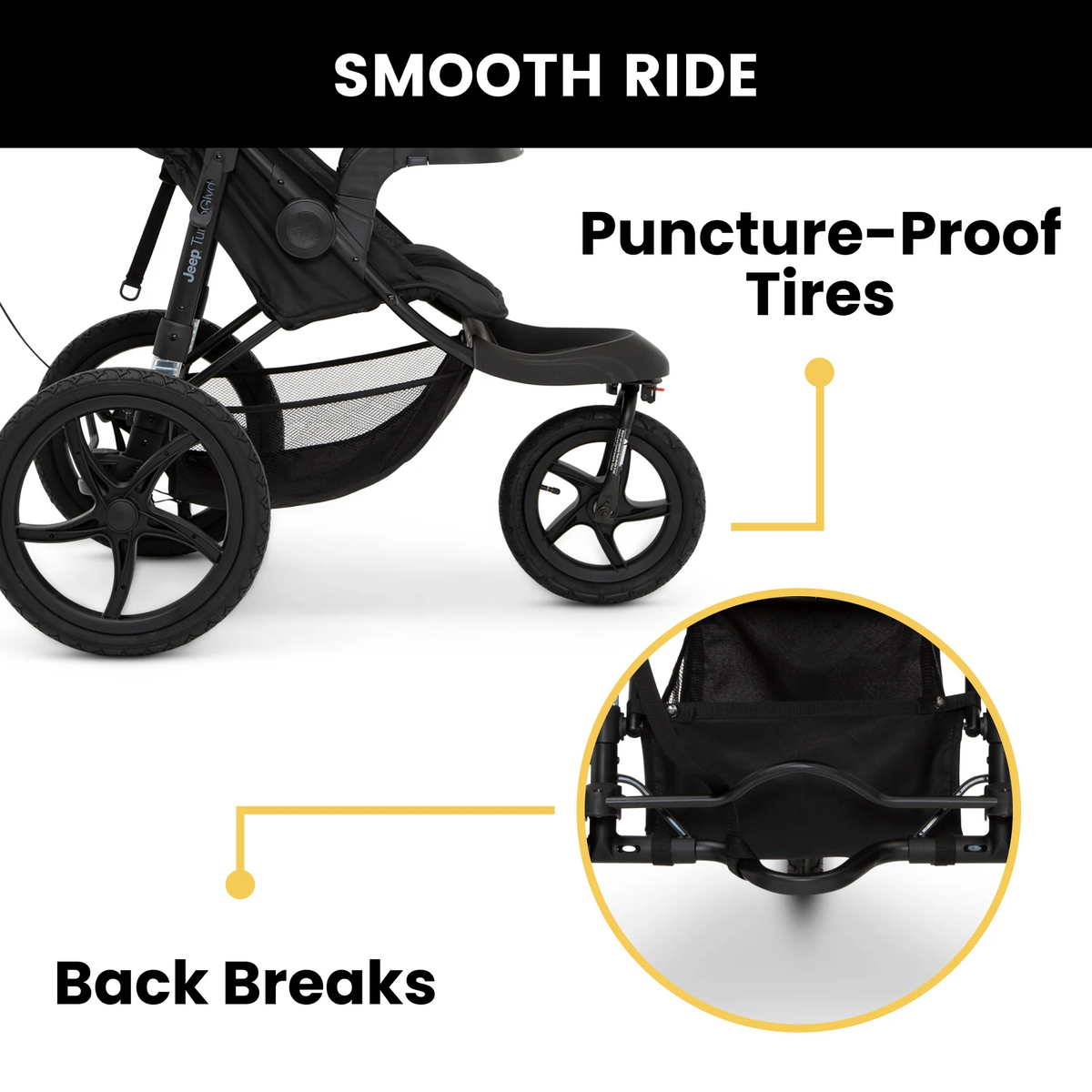 Black Jogging Stroller O520