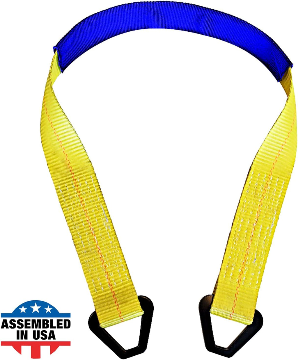 Black Motorcycle Tie Down Axle Straps with Protective Sleeve 12 PK S490
