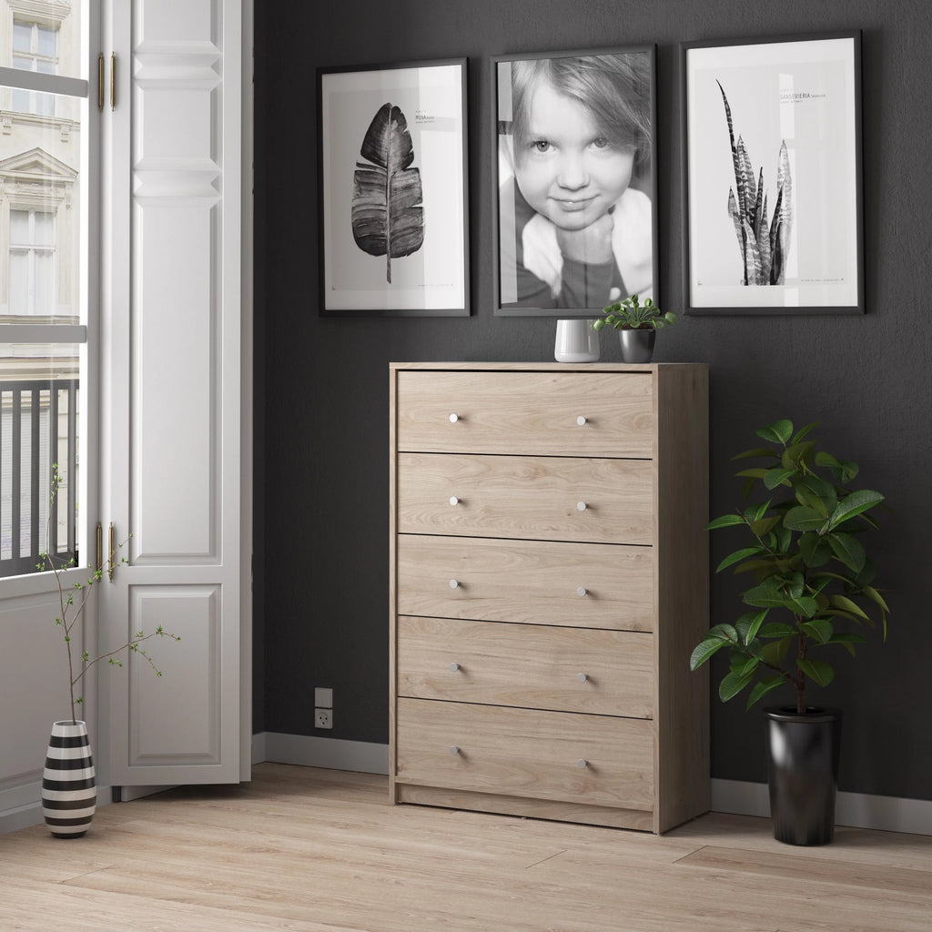 5 Drawer Chest Grey C508