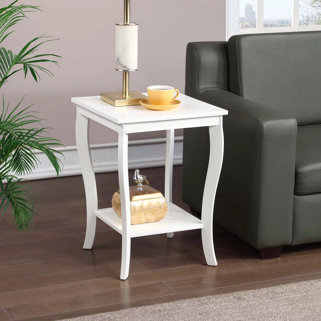 White Square End Table T4454