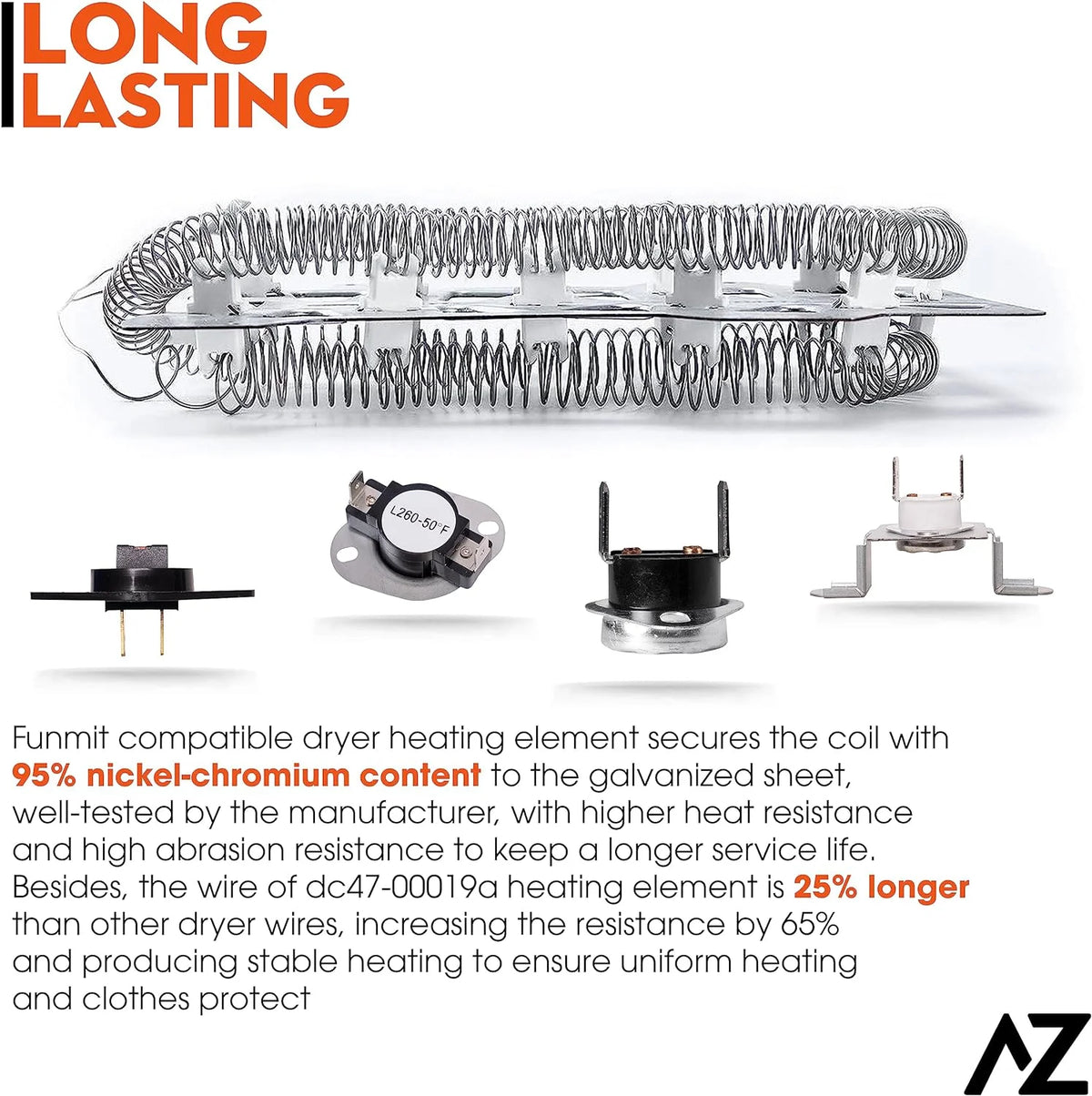 Dryer Heating Element & Fuses Q626669