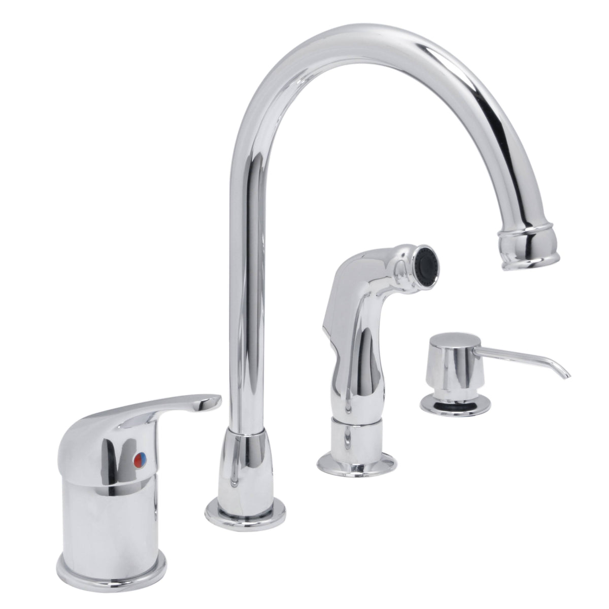 Single Handle Kitchen Faucet with Side Spray Chrome R5470