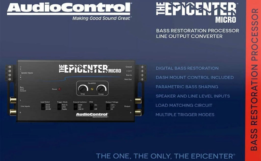 Bass Restoration Processor & Amp Kit Bundle with Line Output Converter W447936