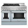 6.3 cu. ft. Smart Double Oven Gas Range with Griddle in Misty Blue I509