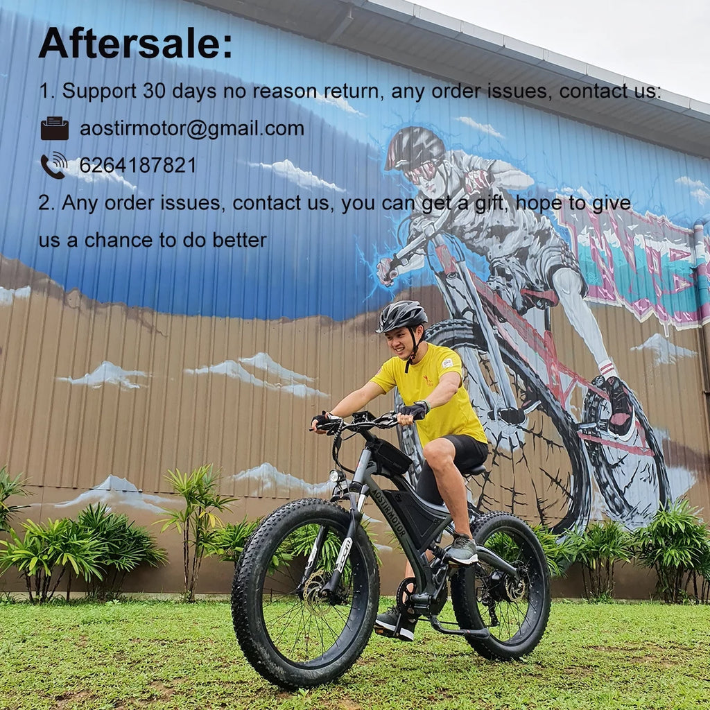 750W 48V 15Ah Fat Tire Electric Mountain Bike G3494
