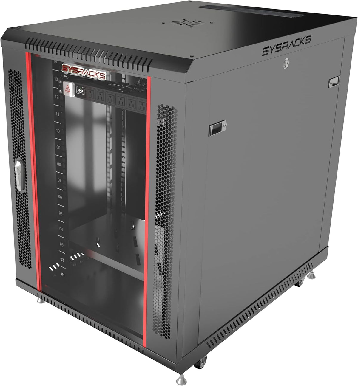 15U 35 inch Deep Lockable Server Rack Cabinet on Casters Z86625