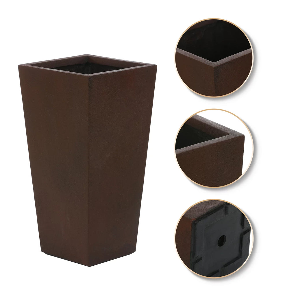 Rustic Brown Tall Tapered Planter B4085