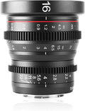 16mm T2.2 Manual Focus Wide Angle Cinema Lens for M43 Mount K79389