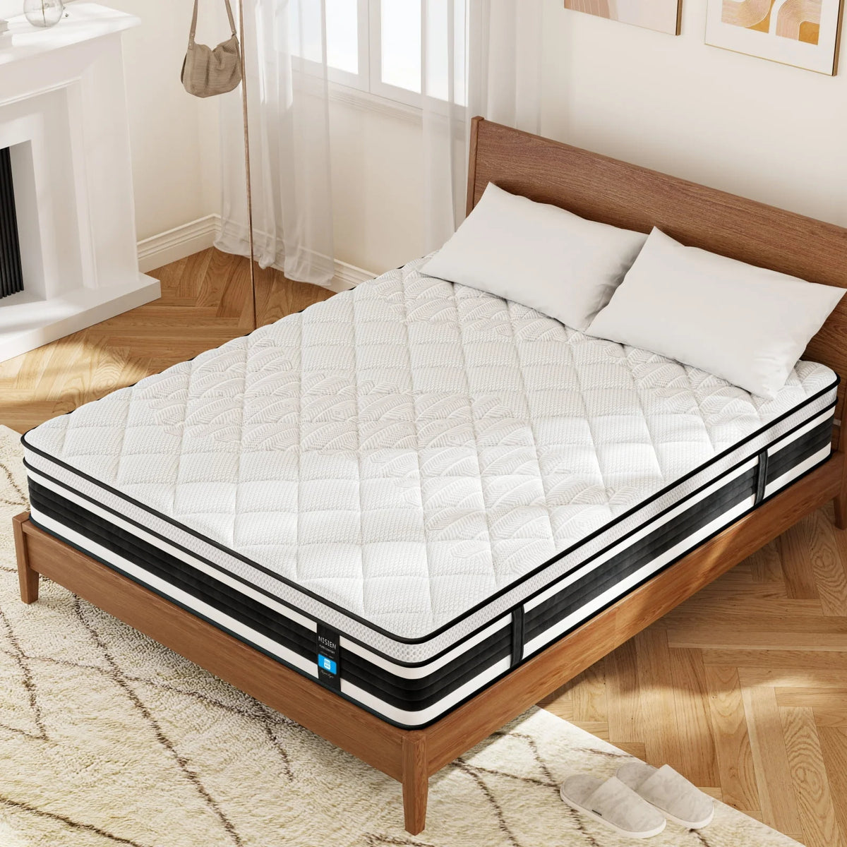 Queen Size 10 Inch Gel Memory Foam Hybrid Mattress C3346