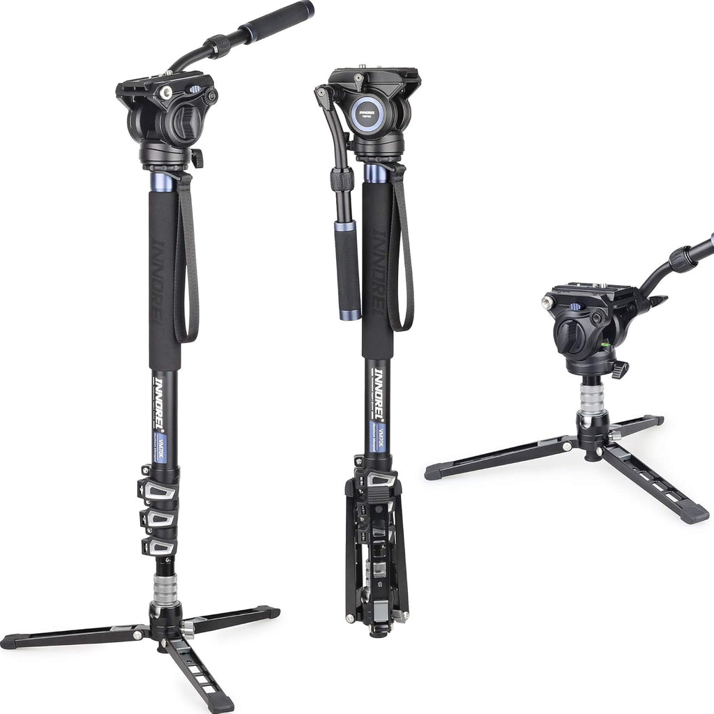 Video Monopod Kit with Aluminum Fluid Head and Tripod Base F410162